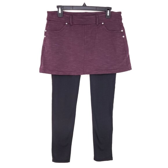 Athleta Pants - Athleta Bettona Classic Mini 2 IN 1 Tights Skirt Set Womens Medium Purple
